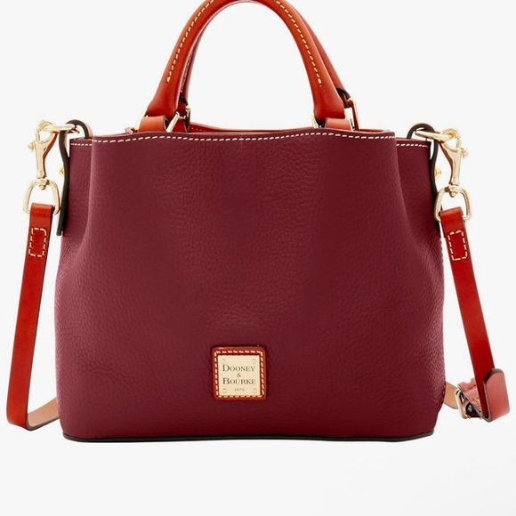 Dooney & Bourke Handbags - Authentic Dooney & Bourke Cranberry Leather Small Brenna Handbag
